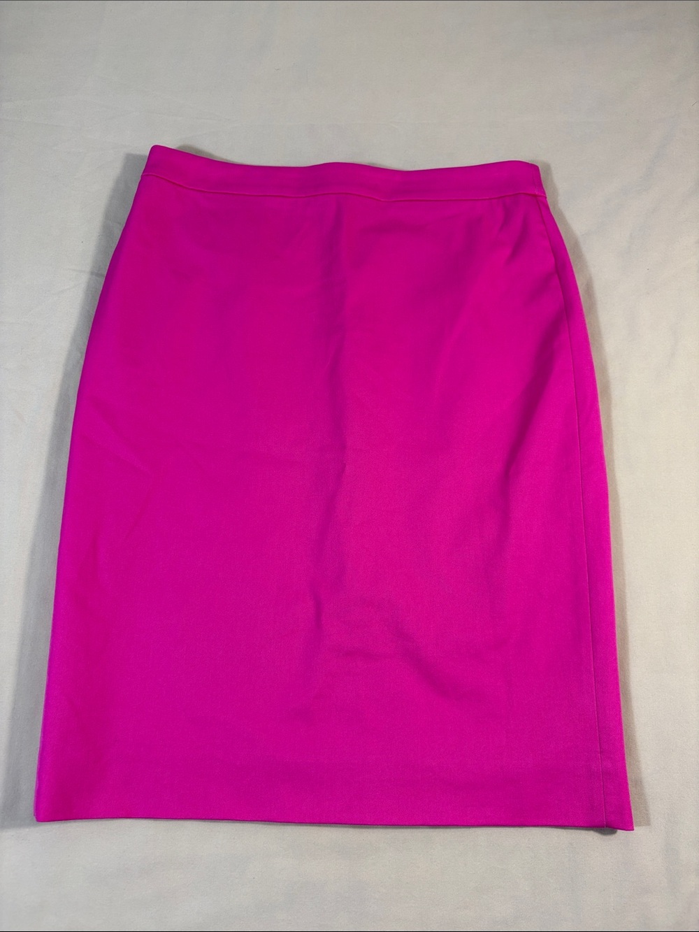J.Crew No. 2 Pencil Skirt Size 4 Bi-Stretch Cotton Fuchsia Pink Vibrant NWT